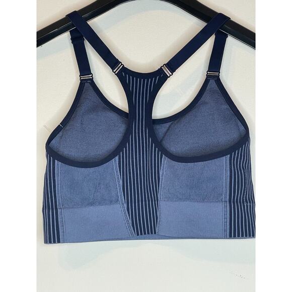 Ryka Womens Striped Stretchable  Sport Bra Adjustable Strap Size Large Blue - Picture 3 of 4